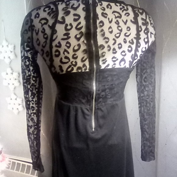 volcom cotton and lace leopard dress size small - Picture 2 of 2